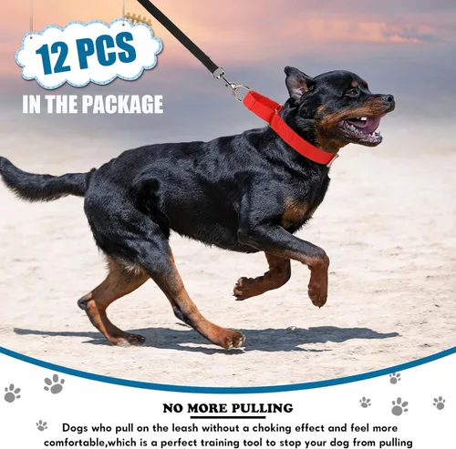 Miniatura 5 de 12 collares de Martingala para perros medianos, collar reflectante para perro con hebilla de metal duradera, nailon ajustable para mascotas que