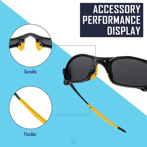 Miniatura 5 de SAUCER Replacement Nose Pieces Pads & Earsocks Temple Sleeve Rubber Kit for Oakley Juliet Sunglass