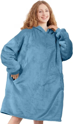 Miniatura 22 de AmyHomie Manta con capucha para adultos y adolescentes, manta con capucha Sherpa de gran tamaño, cálida y acogedora como regalo de cumpleaños