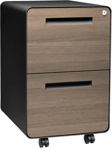Miniatura 15 de Laura Davidson Furniture Stockpile - Archivador móvil de 2 cajones con cerradura, archivador de metal para debajo del escritorio, carpetas