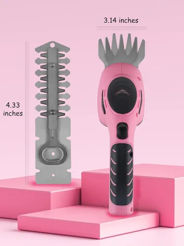 Miniatura 7 de Lichamp CGS3602PK CGS3602PK - Cortasetos eléctrica de mano eléctrica 2 en 1, cortasetos rosa, batería recargable