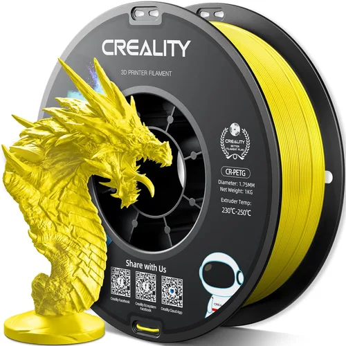 Miniatura 40 de Filamento PETG oficial para impresora 3D Creality de 0.069 in, 2.2 lbs, alta precisión, fuerte dureza, inodoro, mejor flujo, impresión 3D resistente