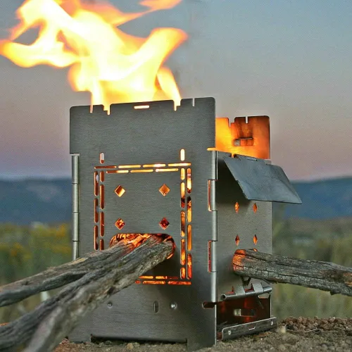 Miniatura 2 de Firebox Bushcraft - Kit de estufa de campamento - Quema de leña/combustible múltiple - Plegable/plegable - Fogata portátil - Modelo Gen 2 5 pulgadas
