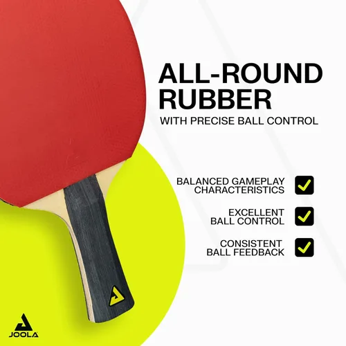 Miniatura 3 de JOOLA Quattro - Juego de 4 palas de ping pong, incluye 10 pelotas de ping pong avanzadas de 3 estrellas y estuche de almacenamiento, 4 paletas