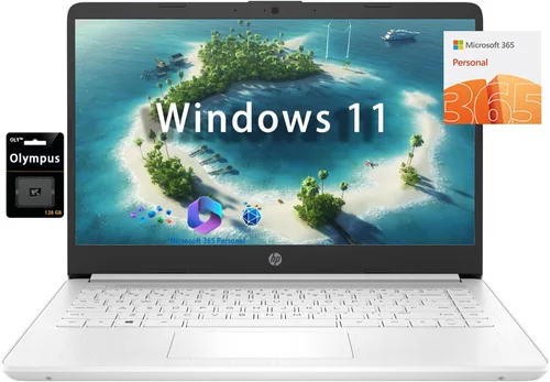 Miniatura 13 de Laptop HP HD de 14 pulgadas para estudiantes y negocios, Intel Quad-Core N4120, 4 GB de RAM, 192 GB de almacenamiento