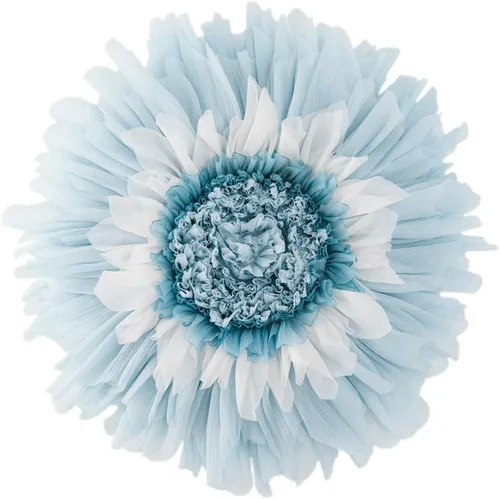 Miniatura 14 de OiseauVoler Almohada decorativa hecha a mano de lujo, cojín redondo de flores 3D con inserto para sofá, dormitorio, decoración del hogar, 14