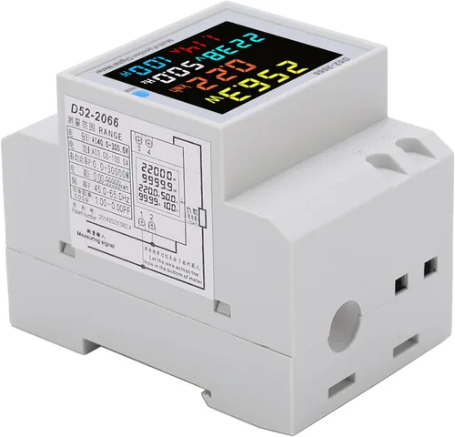 Miniatura 7 de Medidor de vatios-hora, medidor eléctrico LCD, medidor de electricidad monofásico, medidor de energía para el hogar, medidor de energía monofásico