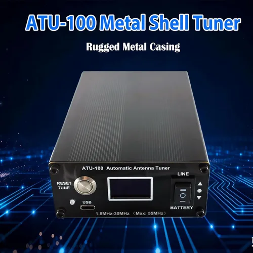 Miniatura 7 de V3.2 ATU-100 EXT - Sintonizador automático de antena para radioaficionado, 1.8-55 MHz, sintonizador SWR bajo, diseño compacto, funciona con equipos