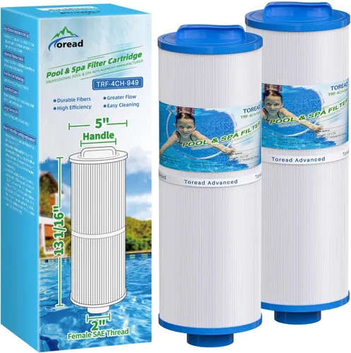 TOREAD Filtro de spa 4CH-949 reemplaza PWW50L, FIL50-5D13H15FCT-3, Filbur FC-0172, SD-01143, 817-4050, Rising Dragon 50, Waterway Teleweir cartucho