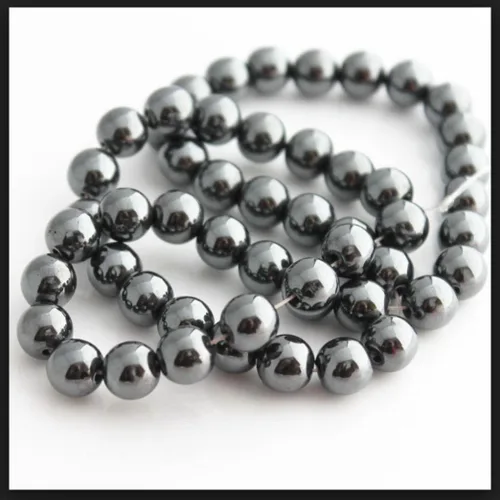 Miniatura 4 de Adabele - 200 piedras preciosas curativas de hematita negra natural de 0.157 pulgadas (0.157 in), cuentas sueltas redondas pequeñas, espaciadoras