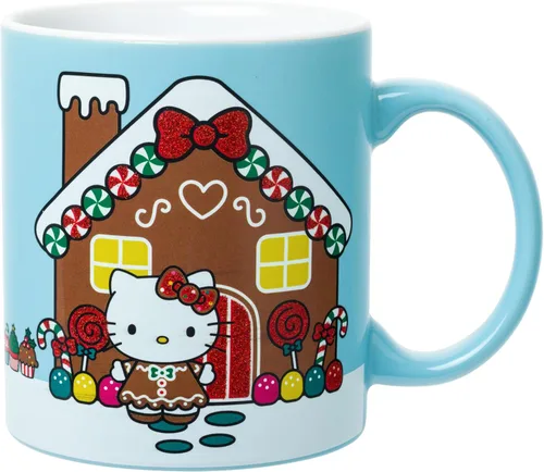 Miniatura 13 de Silver Buffalo Sanrio Hello Kitty - Taza de cerámica con lunares rojos y blancos, 20 onzas Hello Kitty lunares rojos y blancos