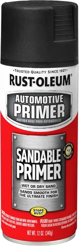 Rust-Oleum 249418 Spray de imprimación lijable automotriz, 12 onzas, negro