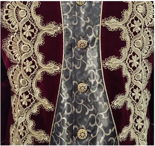 Miniatura 6 de VOREING Chaqueta pirata steampunk para hombre, gótico, príncipe victoriano, abrigo