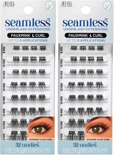 Miniatura 24 de Kit de Recarga de Extensiones de Pestañas Sin Costuras Ardell, Wispies - 32 Longitudes de Racimo Surtidas, Racimos de Pestañas DIY Personalizables