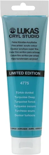 Miniatura 124 de Lukas CRYL Studio Artist - Pintura acrílica para artistas, Alizarín Carmesí, tubo de 125 ml - Pinturas acrílicas de alto pigmento para pintura