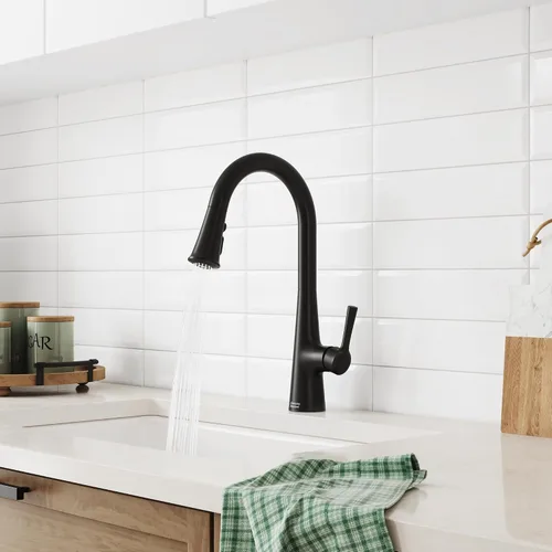 Miniatura 2 de American Standard 7441300.243 Southport Grifo de cocina desplegable con pulverizador, 1.8 GPM, grifos de cocina con pulverizador extraíble, negro