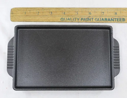 Miniatura 6 de Ebros - Sartén de hierro fundido de tamaño personal para fajita, plato de carne japonesa con base de madera para restaurante, hogar, cocina