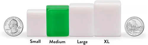 Miniatura 9 de Set de Juego Mahjong Clásico Chino de Yellow Mountain Imports, Esmeralda con 148 Azulejos Translúcidos Verdes Medianos y Estuche de Madera