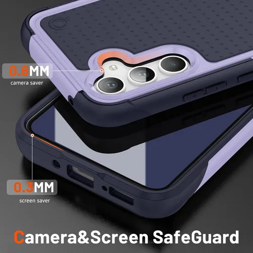 Miniatura 151 de Jeylly Compatible con Samsung Galaxy A22 5G Funda, Funda Samsung A22 5G con 2pcs protectores de pantalla de vidrio templado