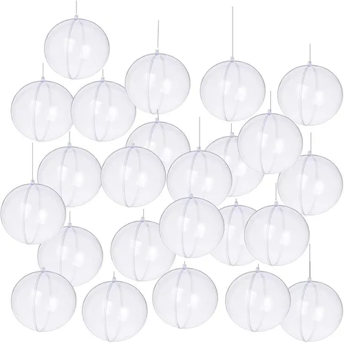 Miniatura 9 de Bolas transparentes de plástico acrílico rellenables, esferas para colgar, adorno de fiesta, decoración para boda, fiesta, festival, hogar