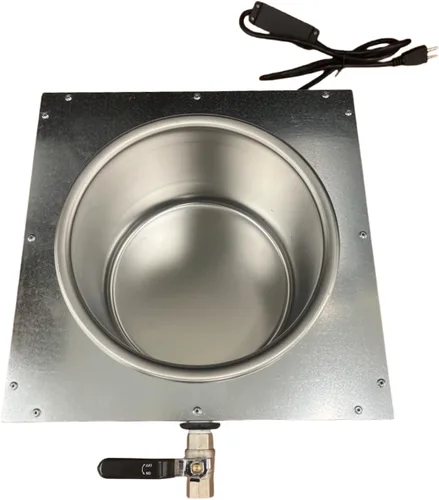 Miniatura 3 de Wax Master Melter - Derretidor de cera eléctrico profesional para fabricación de velas, construcción de acero inoxidable, válvula de control