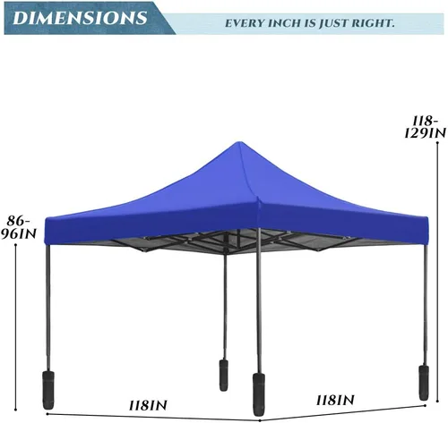 Miniatura 7 de Tienda de campaña desplegable de 10 x 10 pies, carpa de fiesta, toldo Ez Up, toldo para boda, plegable instantáneo, portátil, mejor circulación
