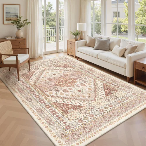Miniatura 18 de zesthome Alfombra 4x6 - Alfombra Resistente a Manchas Lavable, Alfombras con Respaldo Antideslizante para Sala de Estar, Alfombras Pequeñas de Área