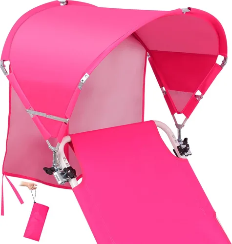 Miniatura 20 de Toldo universal XL resistente al viento para silla, extra grande plegable UPF 50+ con abrazadera ajustable, se adapta a la mayoría de la playa