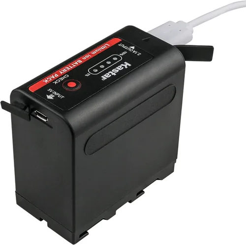 Miniatura 5 de Kastar Paquete de 4 baterías NP-F980EXP y cargador rápido dual CH04 compatible con SWIT CM-S75C CM-S75F Teradek Wave Smart Streaming
