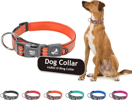 Miniatura 13 de KZV006-03M Collar de perro reflectante para perros pequeños, medianos y grandes