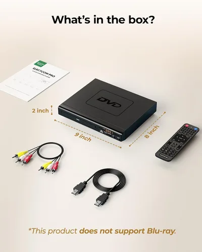 Miniatura 9 de Reproductores de DVD para TV con HDMI, reproductores de DVD que reproducen todas las regiones, reproductor de DVD simple con fácil funcionamiento