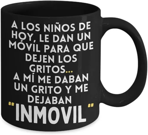 Miniatura 2 de Regalo para padres "Recuerdos de mí infancia" Taza negra de 11 oz Dia de la madre, taza de café para hombre o mujer 110z