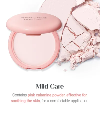 Miniatura 5 de THESAEM Saemmul Perfect Pore Pink Pact - Polvo facial de control de sebo con 15% de calamina para piel sensible grasa - Sistema de control