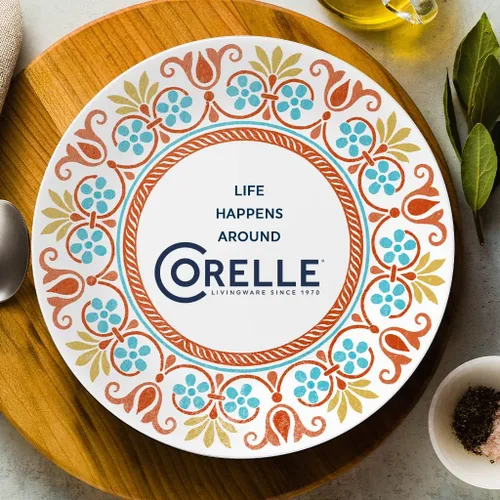Miniatura 7 de Corelle Vitrelle - Juego de platos de aperitivos para ensalada de 6 piezas (6.75"), vidrio de triple capa y resistente a las astillas, platos