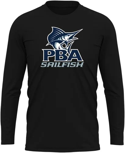 Miniatura 92 de Camisa deportiva de manga larga oficial de la NCAA Collegiate para hombre, colección negra con logotipo primario