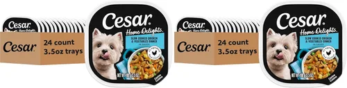 Miniatura 15 de Cesar Home Delights - Comida húmeda para perros adultos, cena en salsa de pollo y verduras cocidas a fuego lento, bandeja de comida para perros