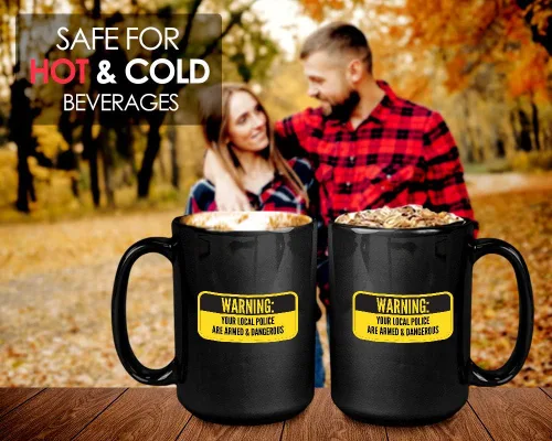 Miniatura 4 de Bubble Hugs Taza de café política con texto en inglés "Your Police Are Armed", Police Cops Democrático, Policía Democrática, Capitalismo