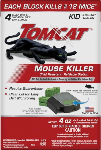 Miniatura 14 de Tomcat Mouse Killer - Estación desechable resistente a los niños, 1 estación de cebo prellenada lista para usar (paquete de 12)