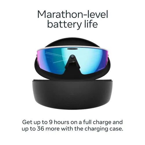 Miniatura 6 de Oakley Meta Vanguard with Meta AI, Audio, Photo, Video Compatibility - White, Prizm™ Sapphire