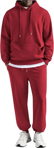 Miniatura 19 de COOFANDY Conjunto deportivo de 2 piezas para hombre, conjunto deportivo casual con capucha