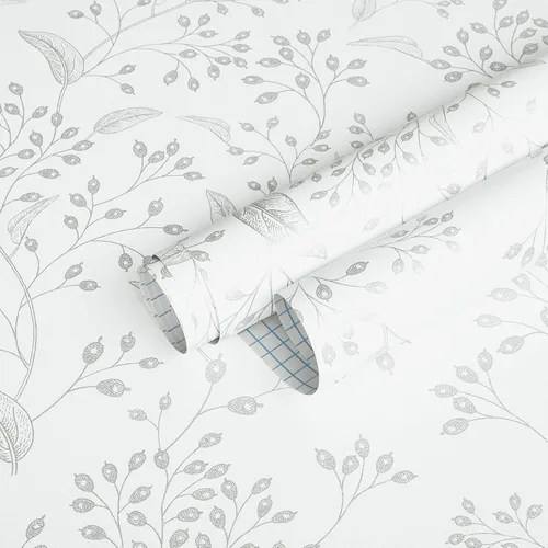 Miniatura 11 de Heroad Papel Tapiz Autoadhesivo Despegar y Pegar Negro Papel de Contacto Floral Dorado Papel Tapiz Moderno Boho Removible Papel de Contacto