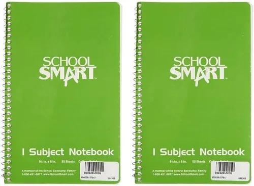 Miniatura 2 de School Smart Cuaderno de rayas universitarias con espiral no perforado de 1 materia, 9-1/2 x 6 pulgadas