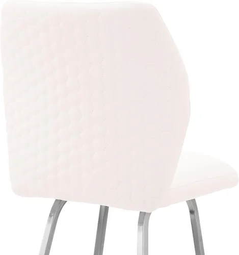 Miniatura 8 de Armen Living Taburete de cuero sintético gris Tandy y metal negro de 26 pulgadas