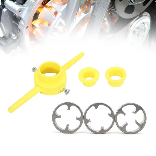 Miniatura 8 de Enhebrador de tubos, fabricante de herramientas de hilo de PVC, tubo de plástico, troquelado redondo NPT, rosca de fontanería de 1/2 pulgada 3/4