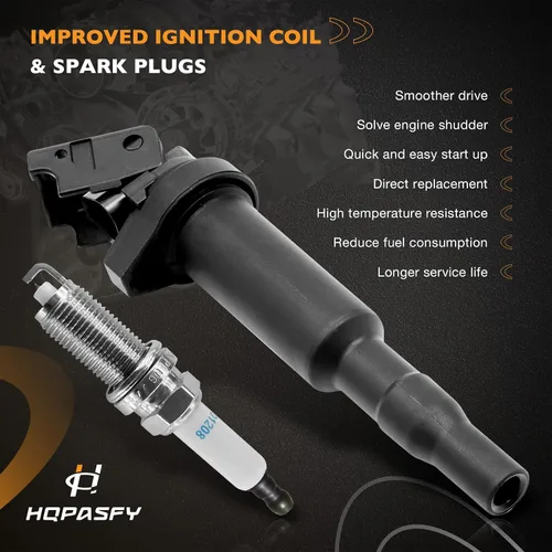 Miniatura 3 de HQPASFY Paquetes de Bobina de Encendido y Bujías (Set de 6) Compatibles con 2006-2013 BMW 328i/530i/X3/X5/128i/325xi/330i/330xi/525xi/528i/530xi