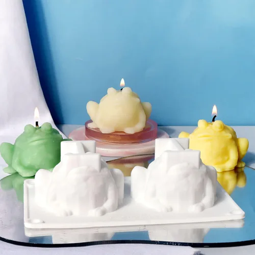 Miniatura 11 de Molde de vela en forma de corazón con base, molde de silicona para hacer velas, diseño romántico de corazón para el día de San Valentín