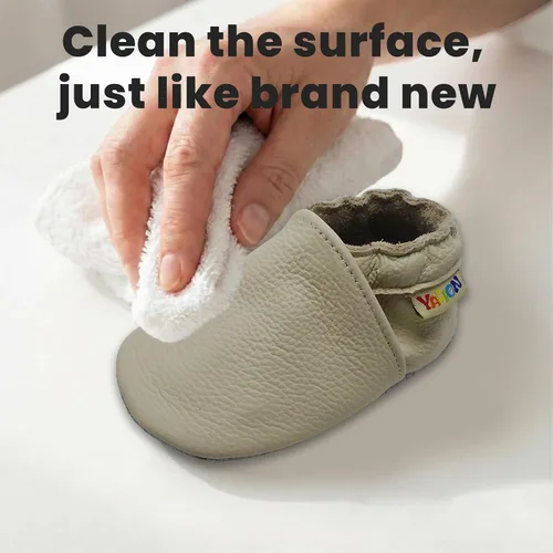 Miniatura 6 de YALION - Mocasines de cuero suave para bebés, niños y niñas, para gatear y dar sus primeros pasos