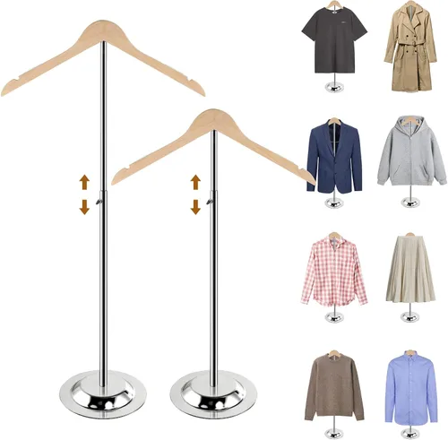 Miniatura 9 de Soporte de exhibición de camisa ajustable, soporte de exhibición de camisetas de 20-35 pulgadas de altura para vendedores, exhibición de maniquí