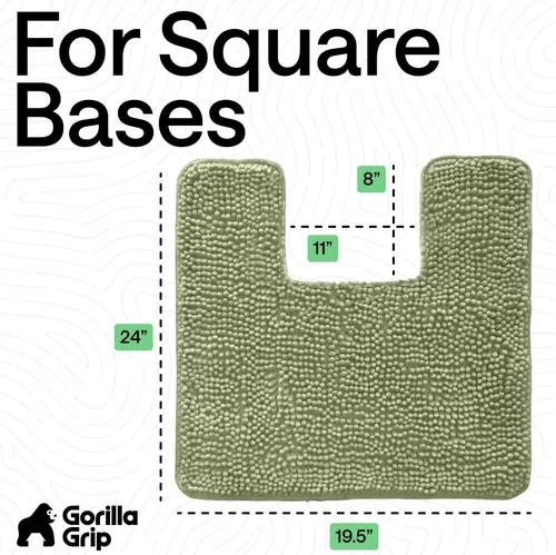 Miniatura 460 de Gorilla Grip - Tapete de baño de felpilla gruesa, suave y absorbente, secado rápido, de microfibra, con reverso de caucho, para piso de ducha, Nube