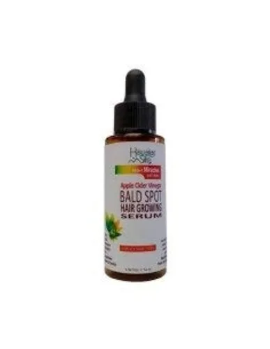Suero de recuperación de puntos calvos de vinagre de sidra de manzana, 1.76 onzas líquidas, con aceite de ricino negro, solución para el crecimiento